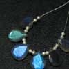 Blue Flash Natural Labradorite Faceted Pear Drop Beads 6 Bead and Size 11mm to 13mm approx. 